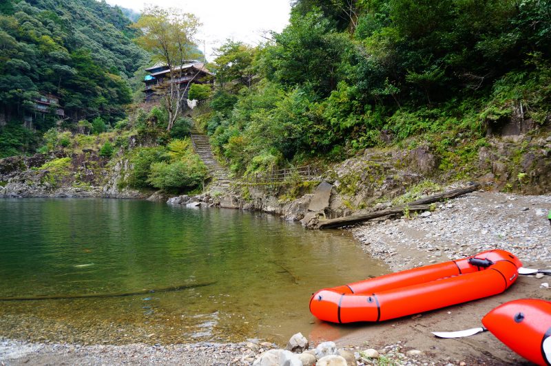 瀞峡（瀞八丁）の写真「パックラフトのスタート地点」