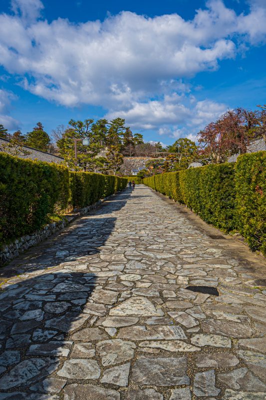 御城番屋敷の写真「冬の御城番屋敷と石畳」