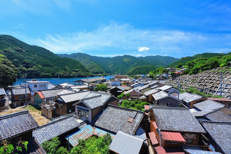 九鬼町の写真「九鬼町の町を見下ろす」